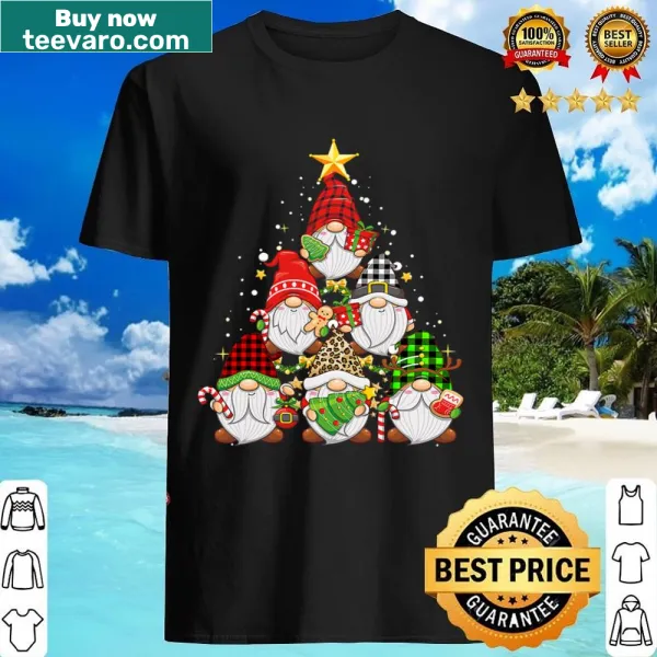 Funny Christmas gnome design with gnomes and tree