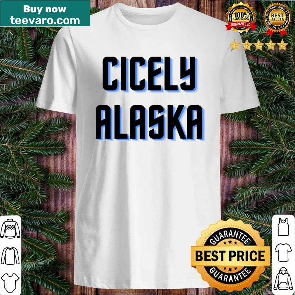 Cicely Alaska t-shirt with scenic illustration
