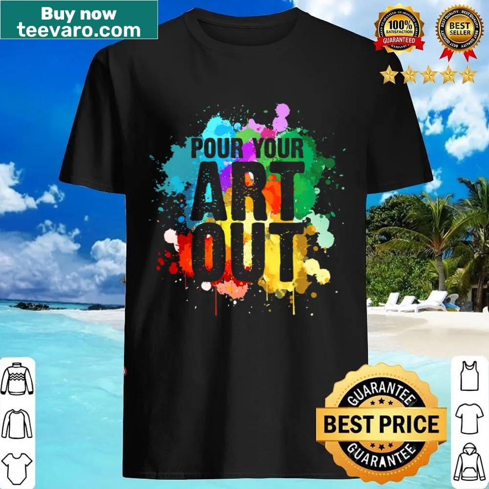 Artist-themed shirt with playful graphics for painters