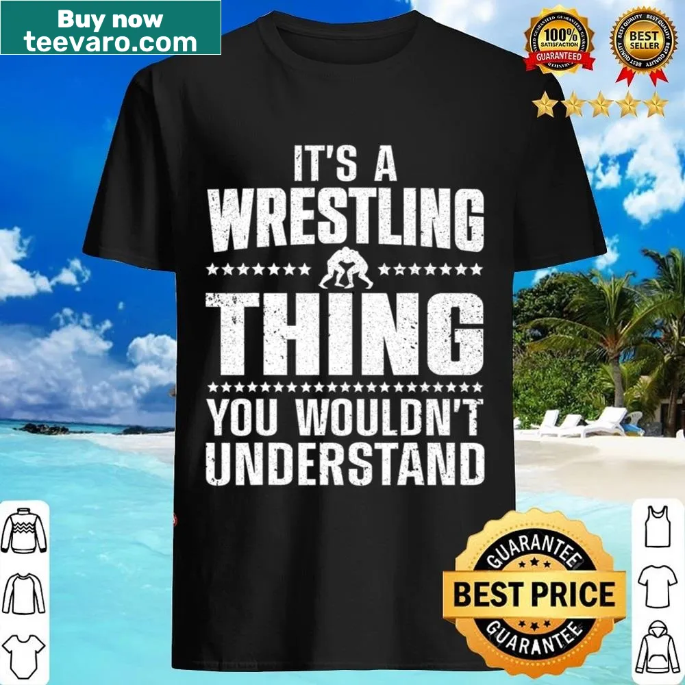 Wrestling-themed shirt with bold graphics for sports enthusiasts