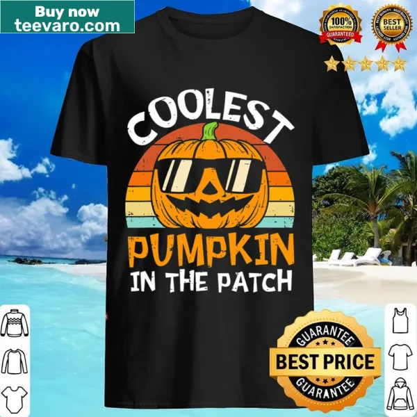Funny pumpkin Halloween shirt for boys with cartoon design