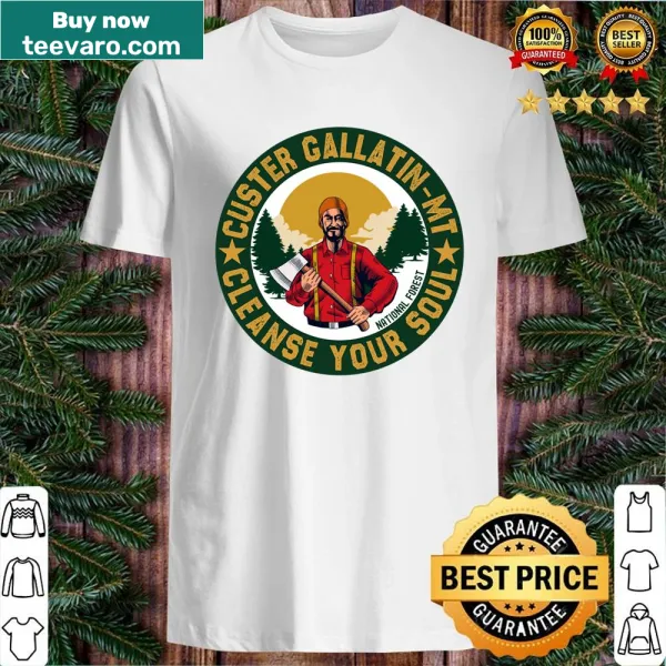 Shirt featuring a design inspired by Custer Gallatin National Forest in Montana.