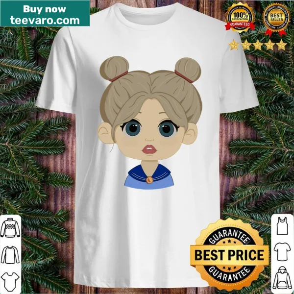 Illustration of a cute blonde girl with pigtails