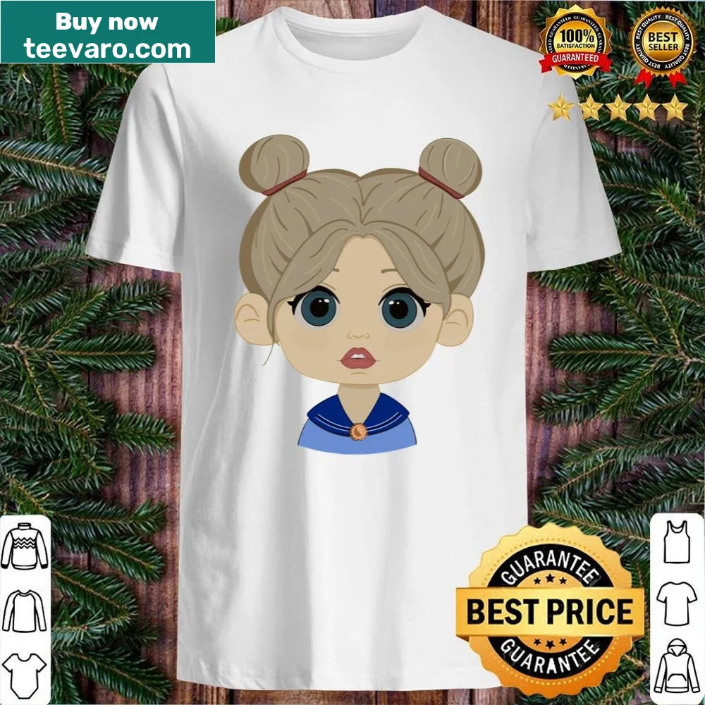 Illustration of a cute blonde girl with pigtails