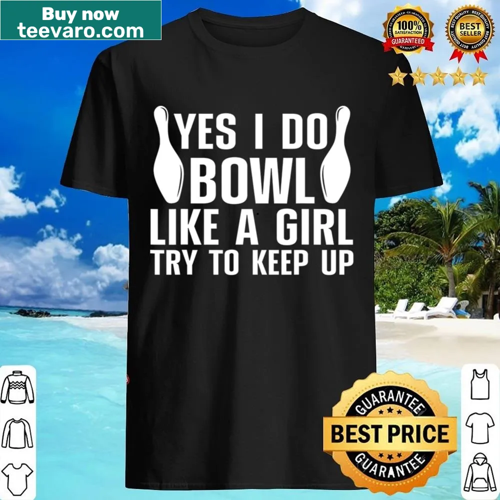 Cute bowling shirt for girls with playful bowling graphic