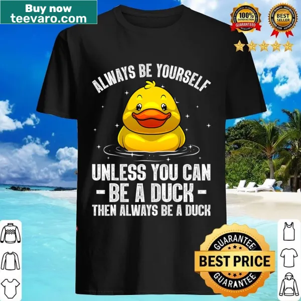 Illustrated rubber duck shirt for men and kids who love aquatic birds