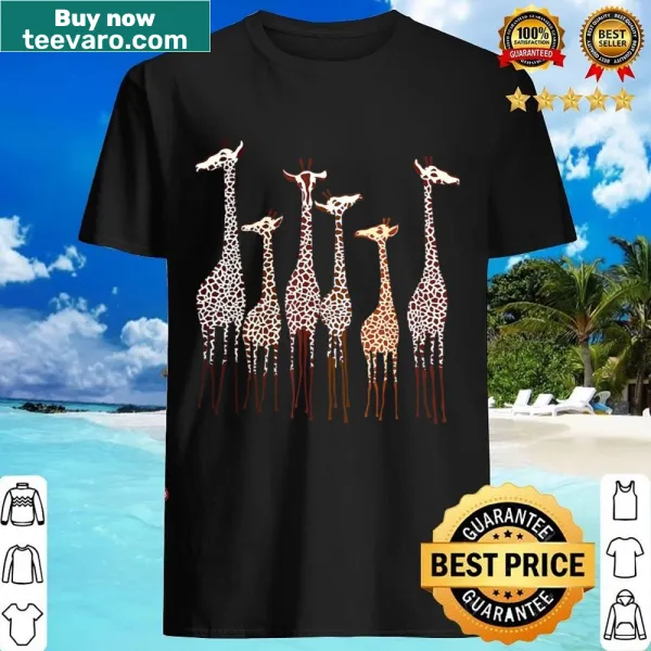 Cute giraffe design on a shirt for nature lovers
