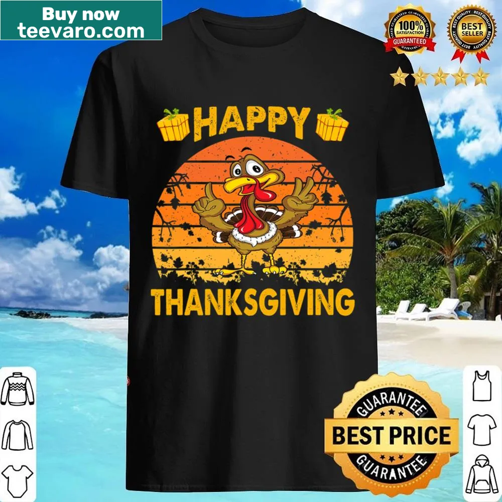 Adorable turkey graphic shirt celebrating Thanksgiving for kids