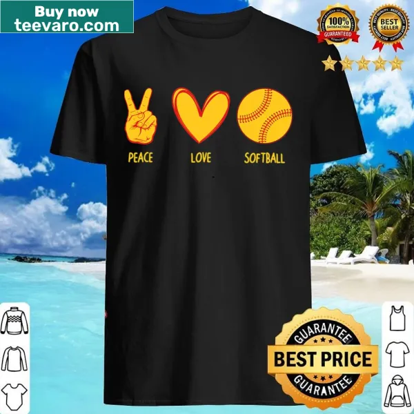 Cute softball graphic shirt for young girls