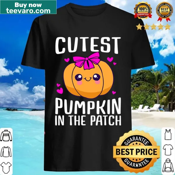Cute pumpkin character graphic on a Halloween shirt for girls