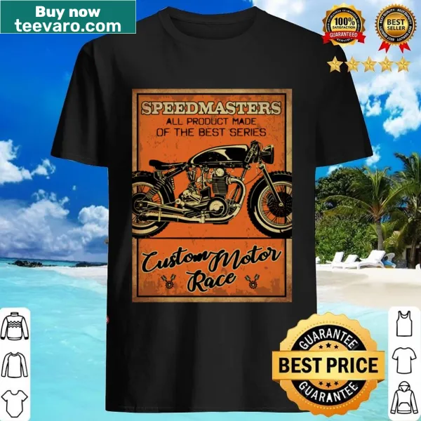 Shirt featuring a bold graphic celebrating motorbike cycling