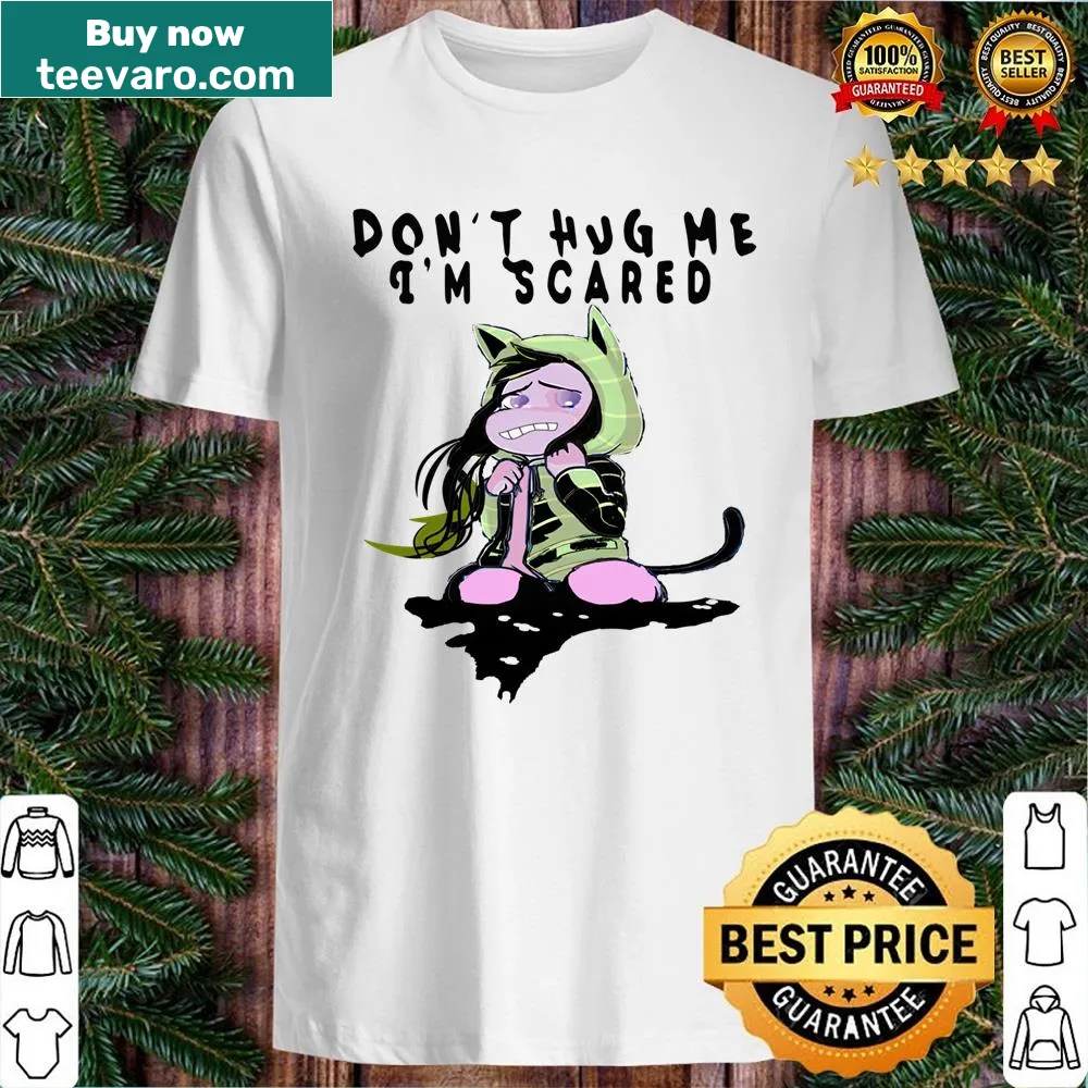 Essential shirt inspired by 'Don't Hug Me I'm Scared' with iconic imagery