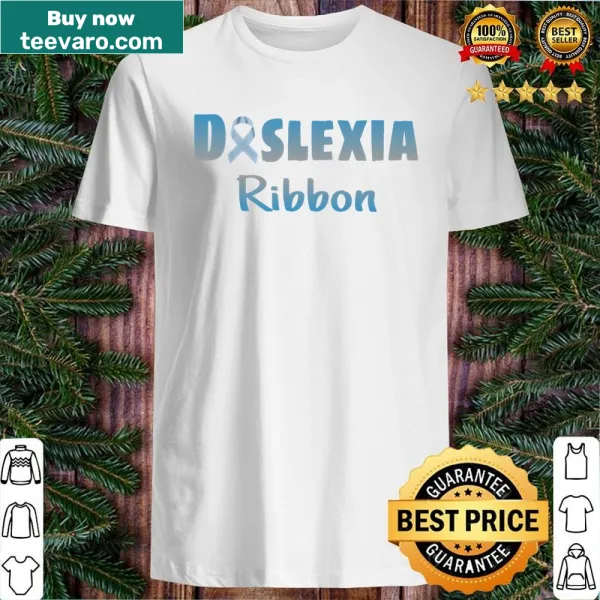 Dyslexia awareness ribbon design on a supportive shirt