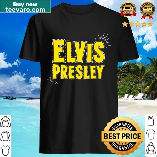Vintage graphic shirt honoring Elvis Presley with retro design elements