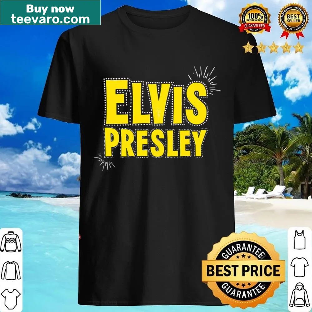 Vintage graphic shirt honoring Elvis Presley with retro design elements