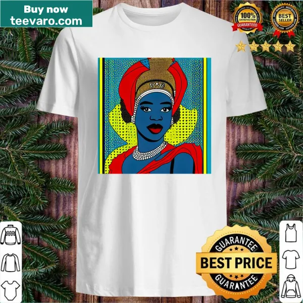 Pop art design shirt featuring 'Esther Queen of the Nile' text