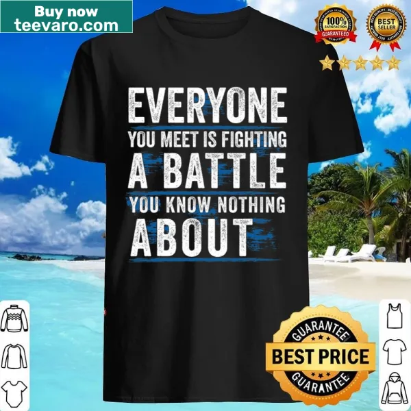 Inspirational shirt with the phrase about empathy in clean typography
