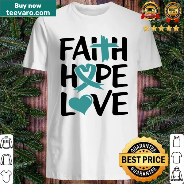 Faith Hope Love shirt with elegant typography
