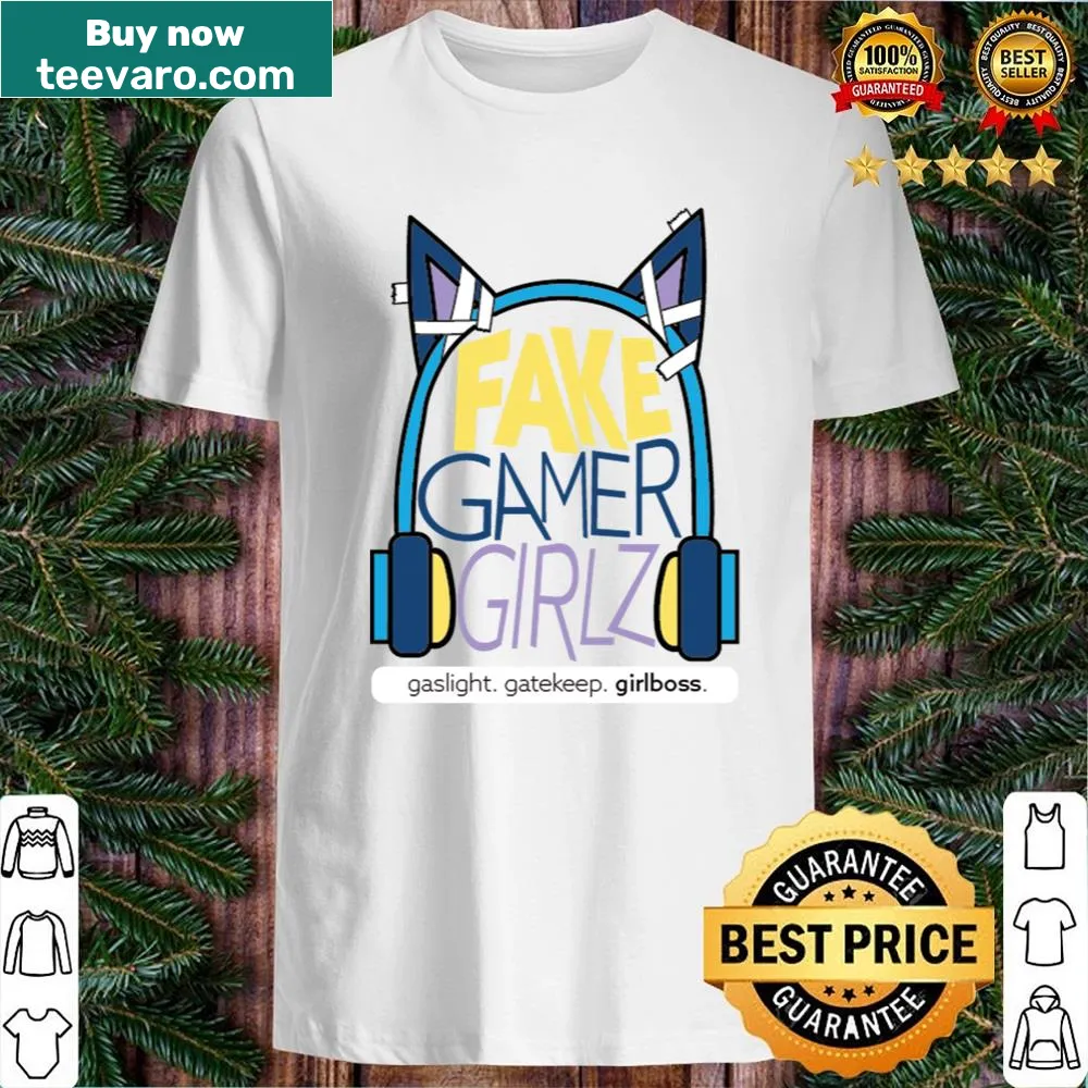 Casual shirt with the Fake Gamer Girlz logo for gamers