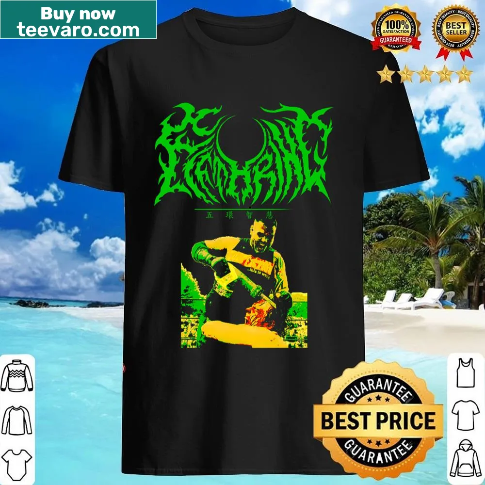 Graphic shirt for Fifth Ring Death Match featuring intense combat imagery