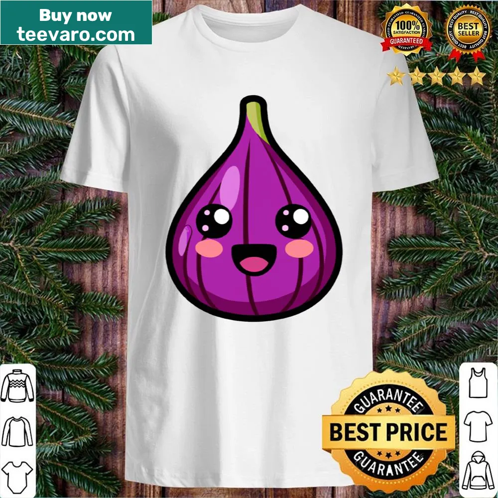 Illustrated fig design on a playful shirt celebrating fresh produce
