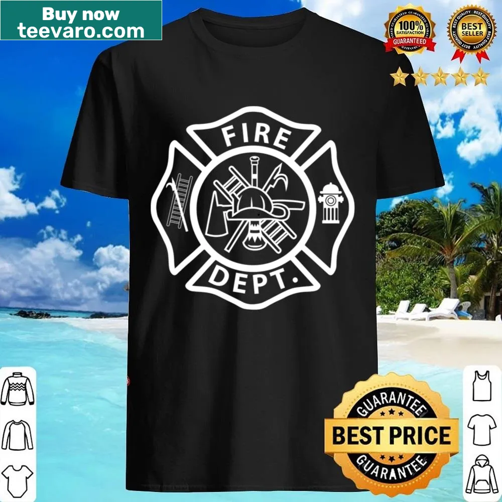 Fire Department logo shirt with firefighter symbol graphic