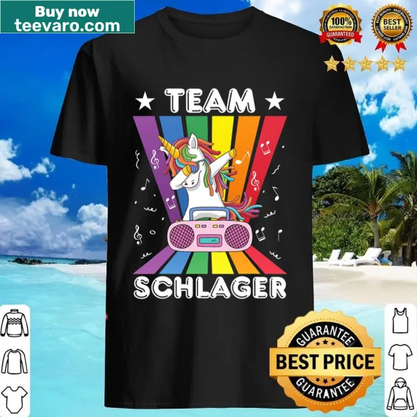 Whimsical unicorn shirt featuring festival elements, perfect for folk music lovers
