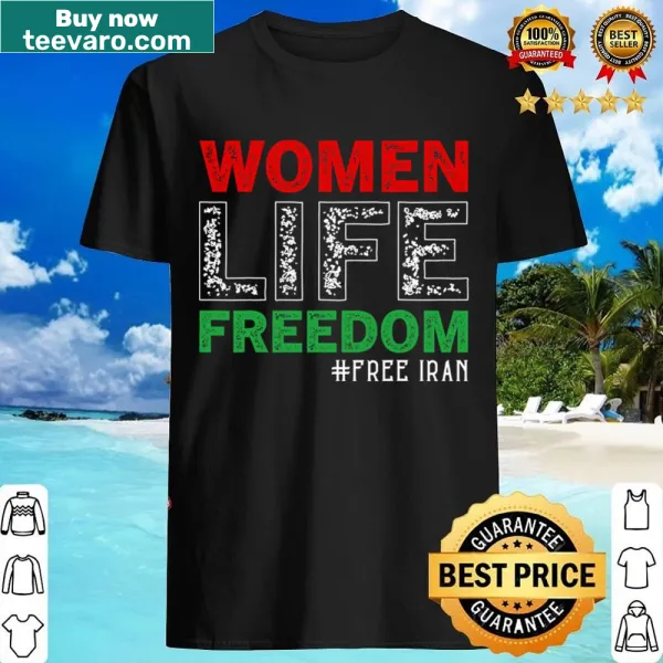Retro shirt with Iranian flag symbolizing freedom