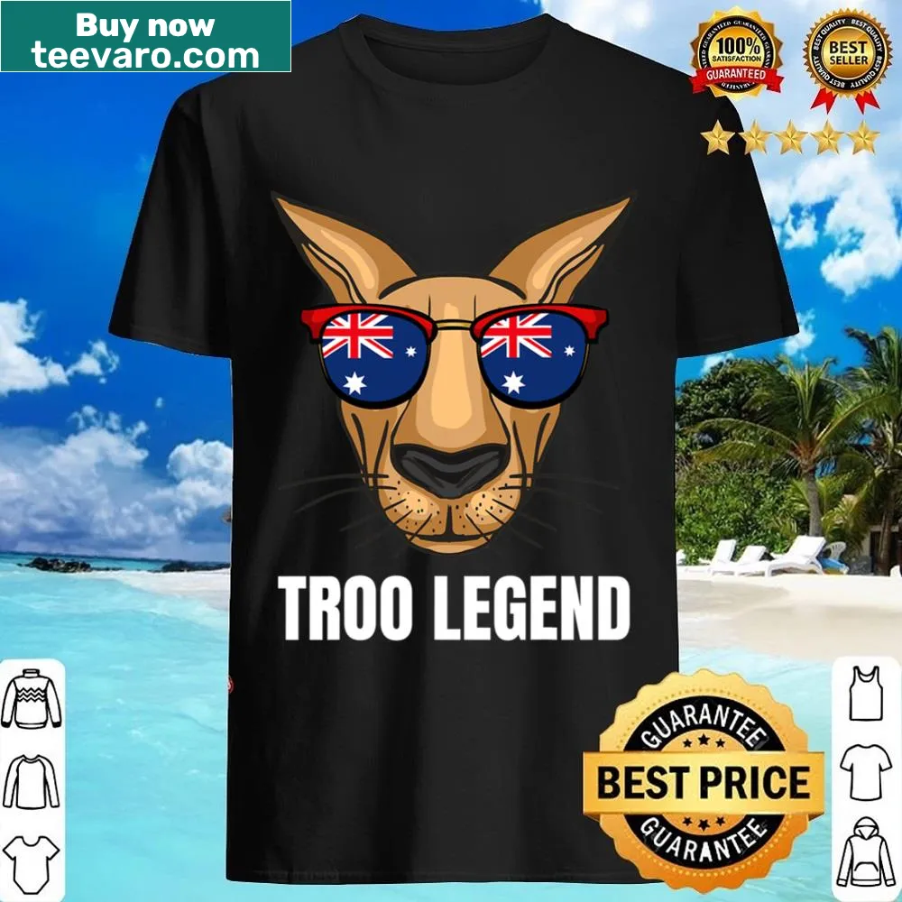 Vintage-style Aussie shirt with kangaroo and Australia flag graphic