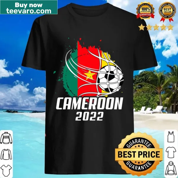 Humorous shirt featuring the Cameroon flag for sports fans.