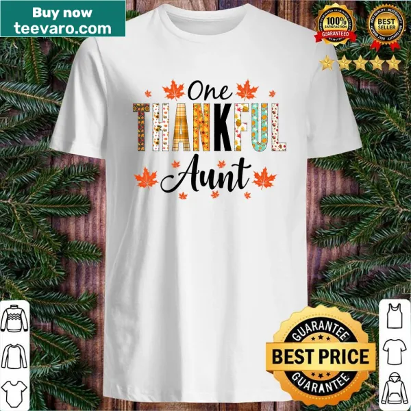 Thankful Aunt shirt with bold typography for Thanksgiving gatherings