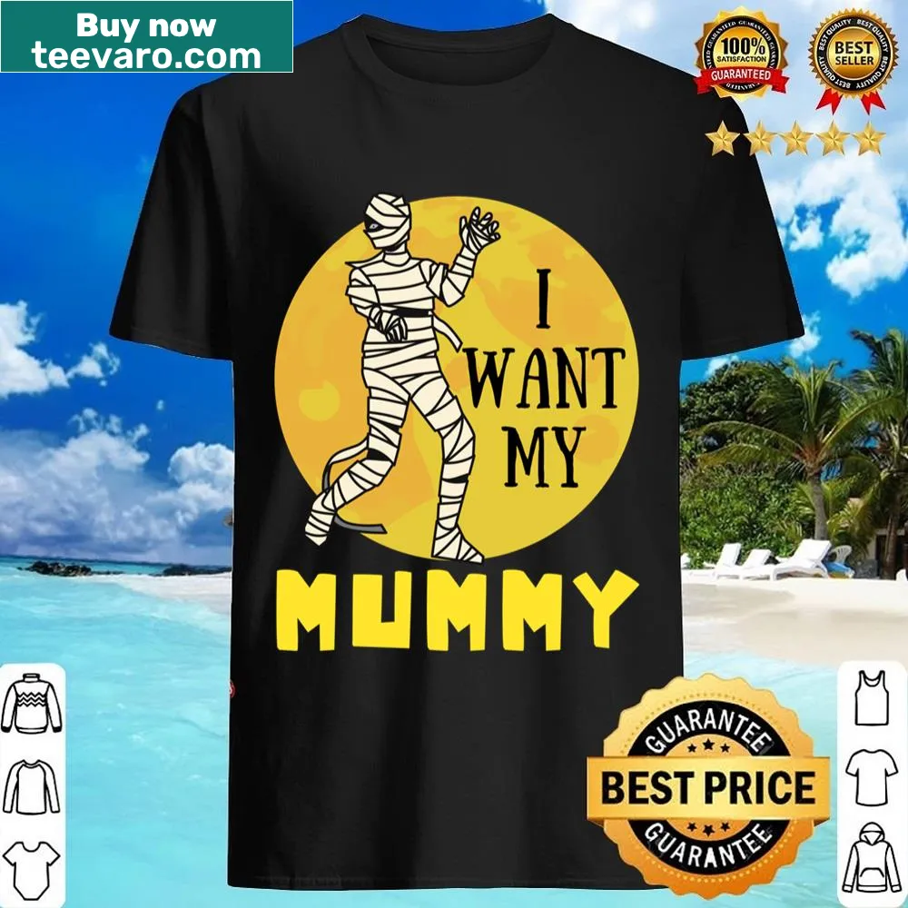 Cartoon Halloween t-shirt with a mummy and funny quote