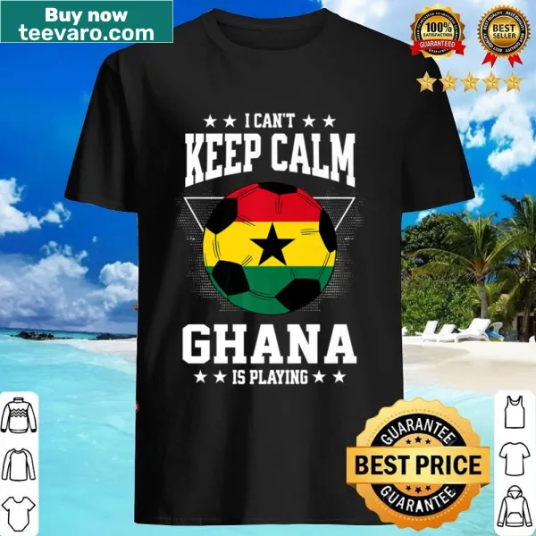 Humorous shirt featuring the Ghana flag and soccer graphics