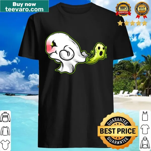 Ghost with humorous fart graphic for Halloween-themed shirt