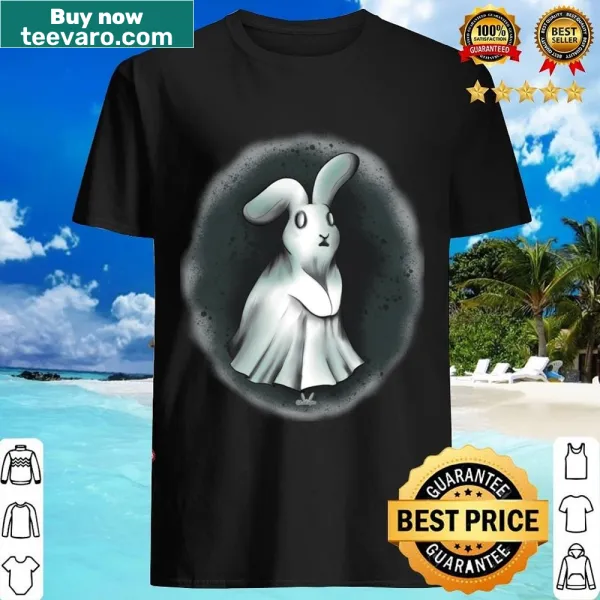 Cute cartoon ghost rabbit design on a lightweight shirt