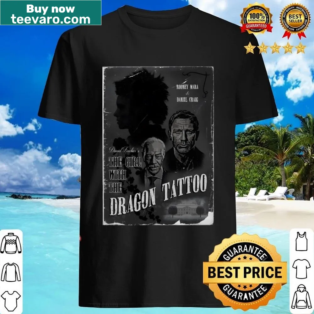 Vintage-inspired shirt featuring graphic from The Girl With The Dragon Tattoo