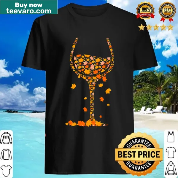 Funny wine lover shirt with autumn-themed design