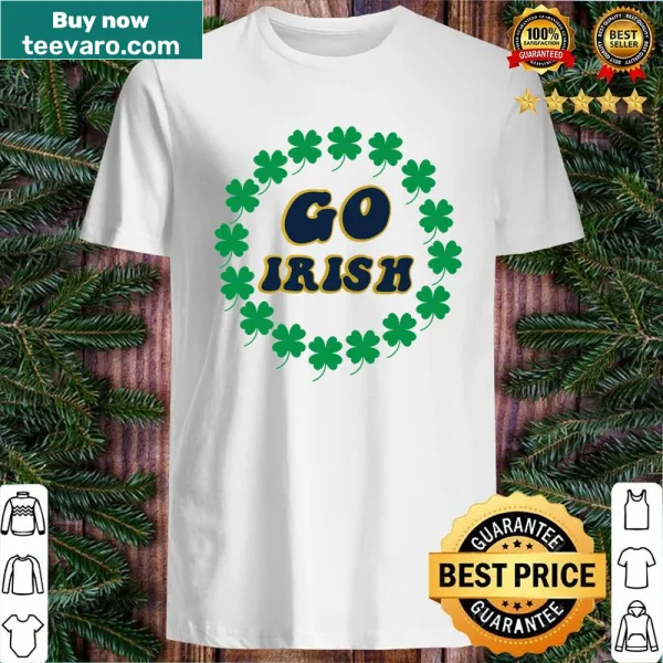 Shirt featuring shamrock design and Irish flag