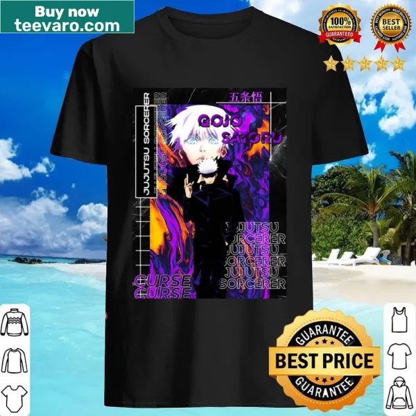 Minimalist silhouette shirt of Gojo Satoru from anime