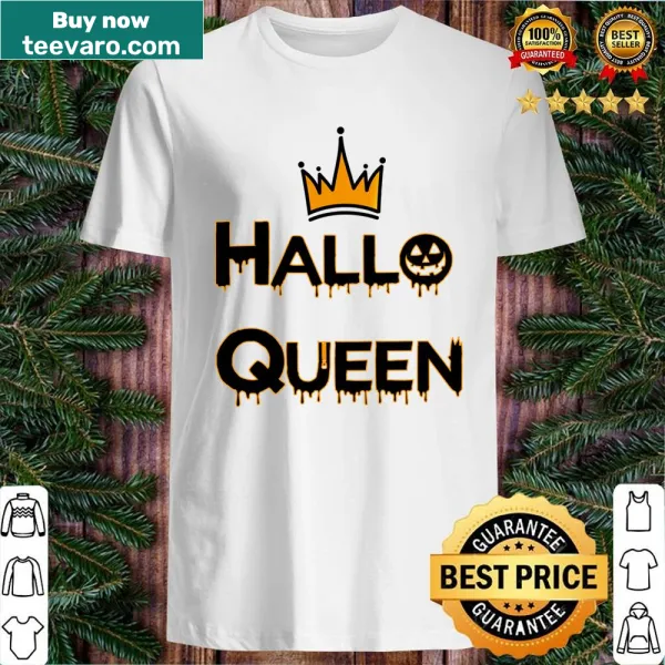 Playful Halloween shirt with the word 'Halloqueen'
