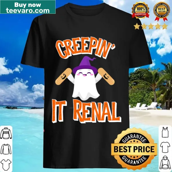 Halloween-themed shirt for dialysis nurses with playful graphics
