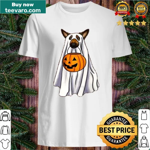 Cute dog holding a pumpkin design for Halloween celebrations