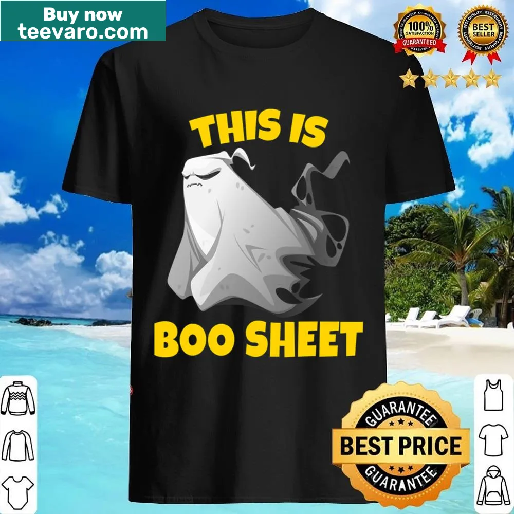 Funny ghost costume shirt with 'Boo!' text