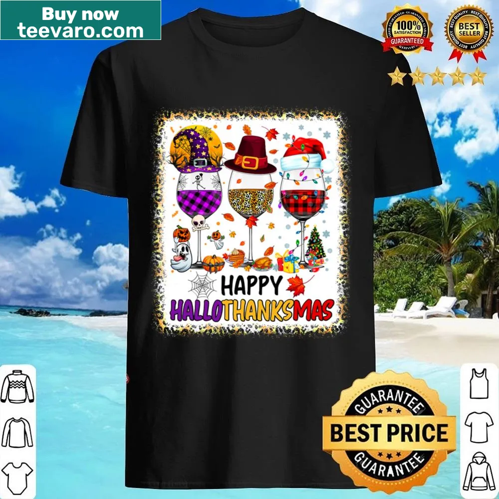 Playful graphic with wine glasses, witch and Santa hat for holidays