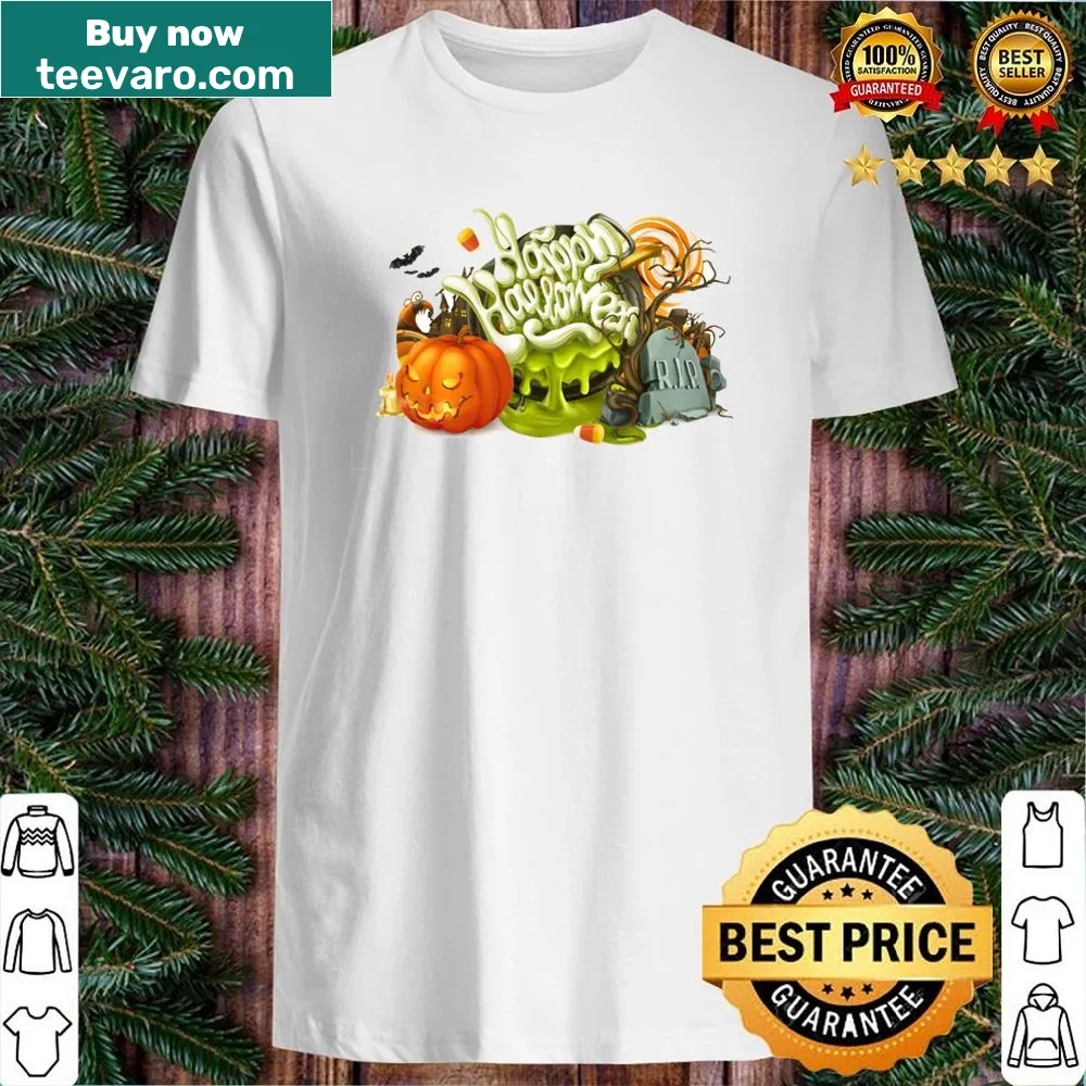 Fun Halloween shirt with cheerful festive elements