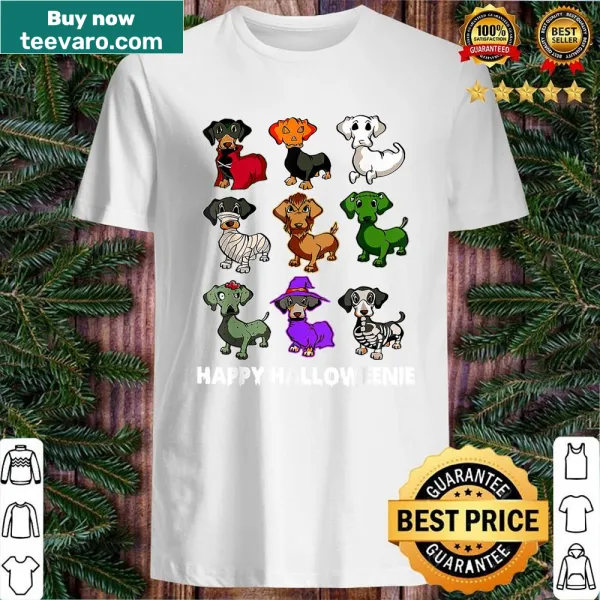 Dachshund Halloween shirt with cute dog illustration