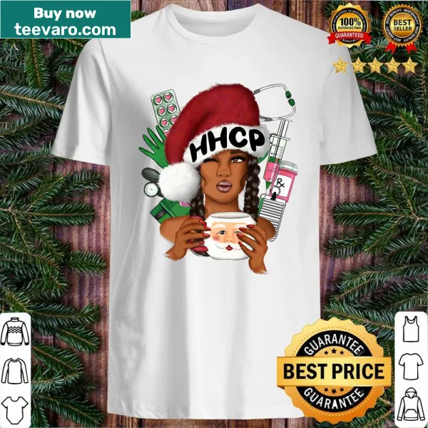 Christmas shirt for nurses featuring Afro hairstyle design