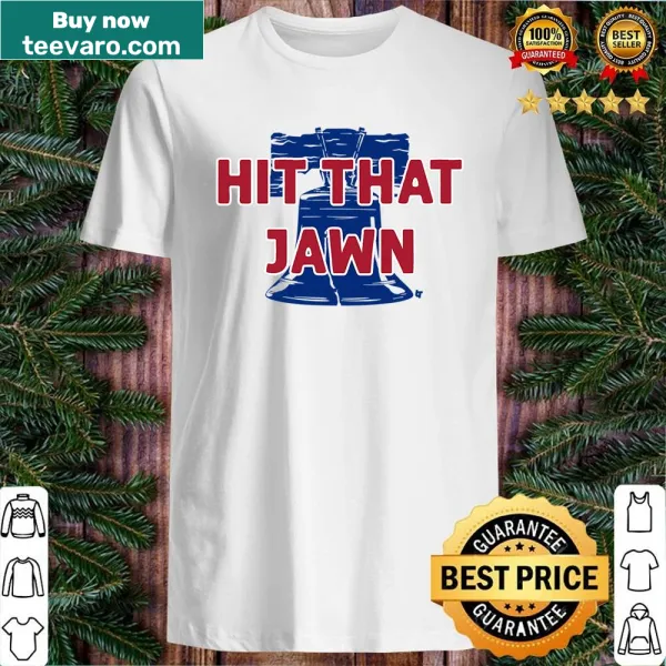 Bold text 'Hit That Jawn' celebrating Philadelphia baseball