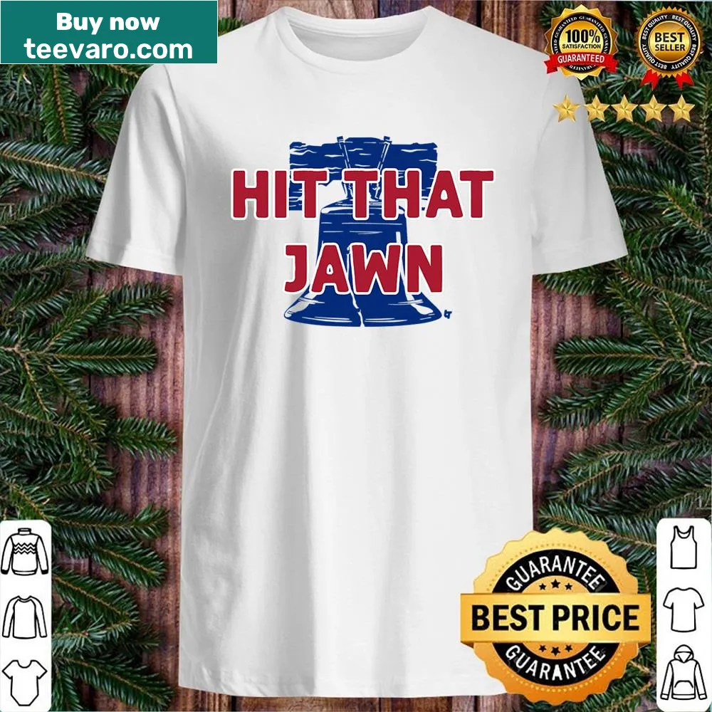 Bold text 'Hit That Jawn' celebrating Philadelphia baseball