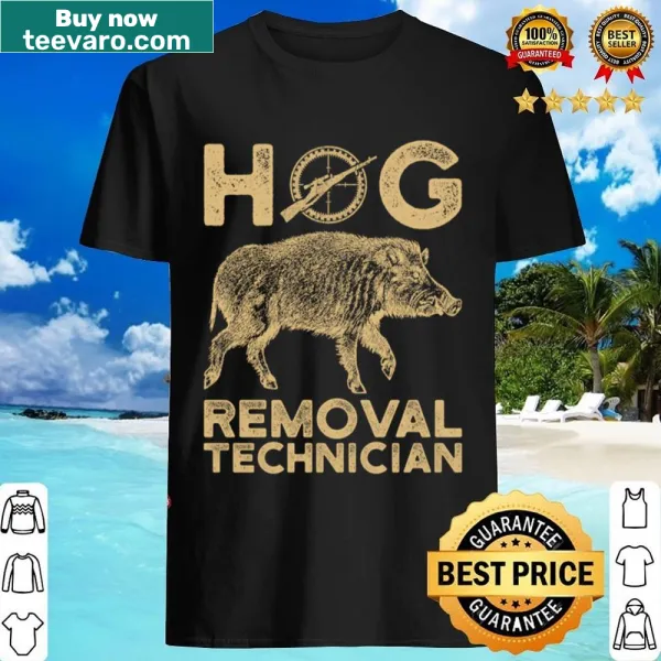 Vintage distressed shirt depicting a wild boar with text about hog removal.